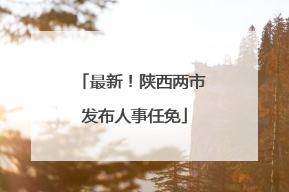 最新！陕西两市发布人事任免