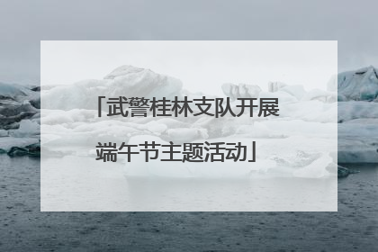 武警桂林支队开展端午节主题活动