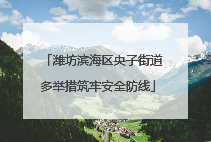 潍坊滨海区央子街道多举措筑牢安全防线