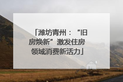 潍坊青州：“旧房焕新”激发住房领域消费新活力
