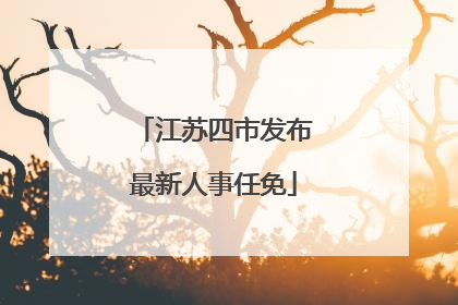 江苏四市发布最新人事任免