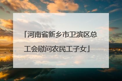 河南省新乡市卫滨区总工会慰问农民工子女