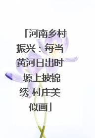 河南乡村振兴：每当黄河日出时 塬上披锦绣 村庄美似画