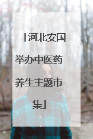 河北安国举办中医药养生主题市集