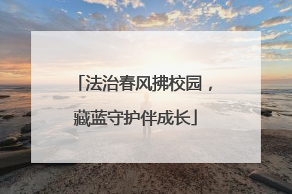 法治春风拂校园，藏蓝守护伴成长