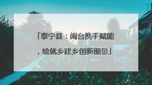 泰宁县：闽台携手赋能，绘就乡建乡创新图景