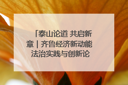 泰山论道 共启新章｜齐鲁经济新动能 法治实践与创新论坛成功举办