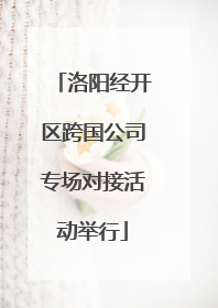 洛阳经开区跨国公司专场对接活动举行