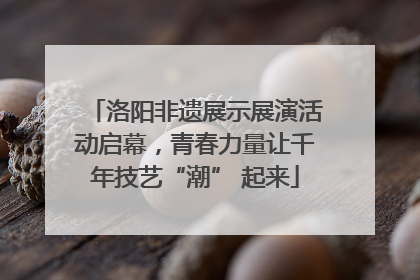 洛阳非遗展示展演活动启幕，青春力量让千年技艺“潮” 起来
