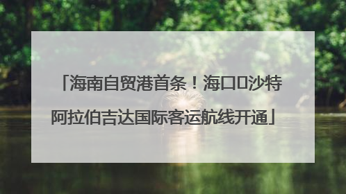海南自贸港首条！海口⇌沙特阿拉伯吉达国际客运航线开通