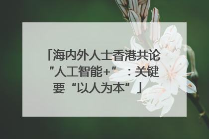 海内外人士香港共论“人工智能+”：关键要“以人为本”