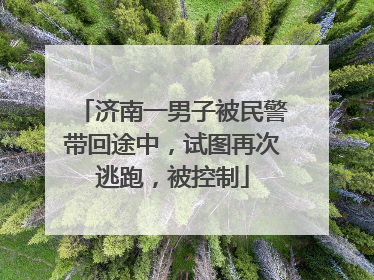 济南一男子被民警带回途中，试图再次逃跑，被控制