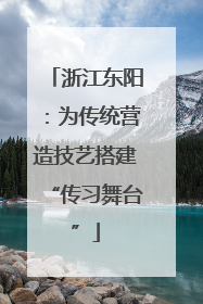 浙江东阳：为传统营造技艺搭建“传习舞台”