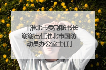 淮北市委副秘书长谢谢出任淮北市国防动员办公室主任