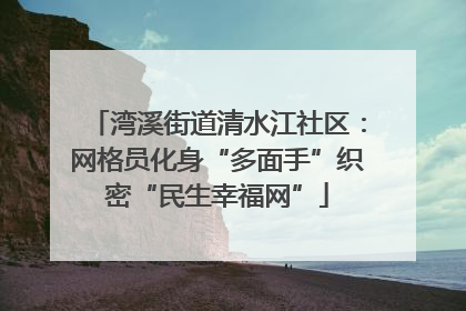湾溪街道清水江社区：网格员化身“多面手”织密“民生幸福网”