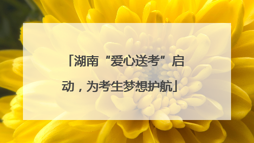 湖南“爱心送考”启动，为考生梦想护航