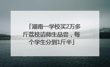 湖南一学校买2万多斤荔枝请师生品尝，每个学生分到1斤半