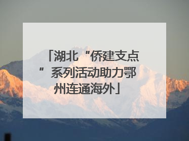 湖北“侨建支点”系列活动助力鄂州连通海外