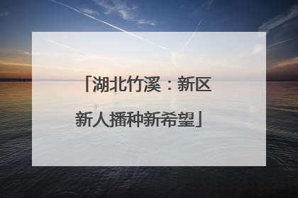 湖北竹溪：新区新人播种新希望