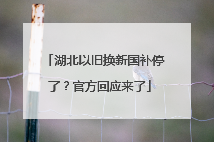 湖北以旧换新国补停了？官方回应来了