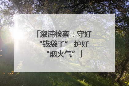 溆浦检察：守好“钱袋子” 护好“烟火气”