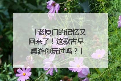 老厦门的记忆又回来了！这款古早桌游你玩过吗？
