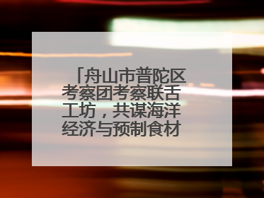 舟山市普陀区考察团考察联舌工坊，共谋海洋经济与预制食材产业融合发展