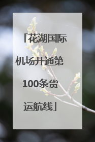 花湖国际机场开通第100条货运航线