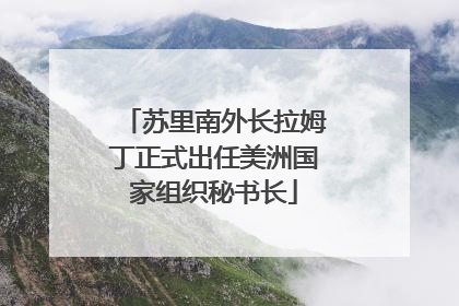 苏里南外长拉姆丁正式出任美洲国家组织秘书长