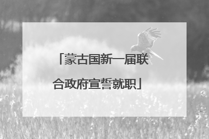 蒙古国新一届联合政府宣誓就职