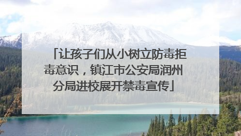 让孩子们从小树立防毒拒毒意识，镇江市公安局润州分局进校展开禁毒宣传