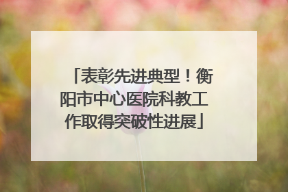 表彰先进典型！衡阳市中心医院科教工作取得突破性进展