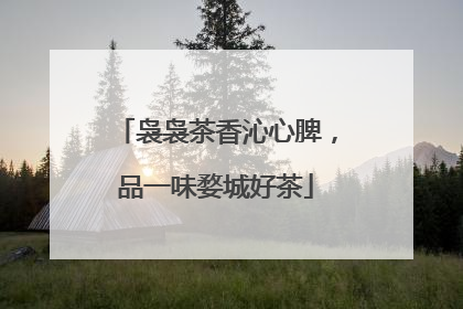 袅袅茶香沁心脾，品一味婺城好茶
