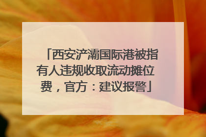 西安浐灞国际港被指有人违规收取流动摊位费，官方：建议报警