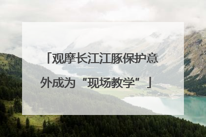 观摩长江江豚保护意外成为“现场教学”