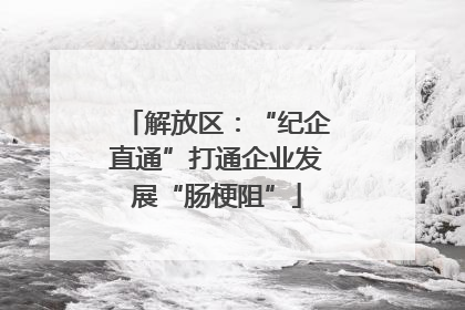 解放区：“纪企直通”打通企业发展“肠梗阻”