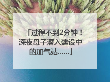 过程不到2分钟！深夜母子潜入建设中的加气站……