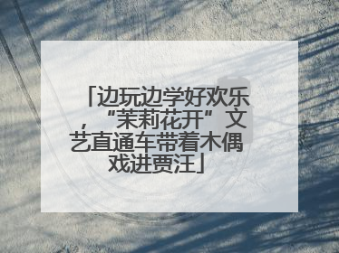 边玩边学好欢乐，“茉莉花开”文艺直通车带着木偶戏进贾汪