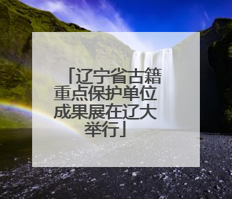 辽宁省古籍重点保护单位成果展在辽大举行