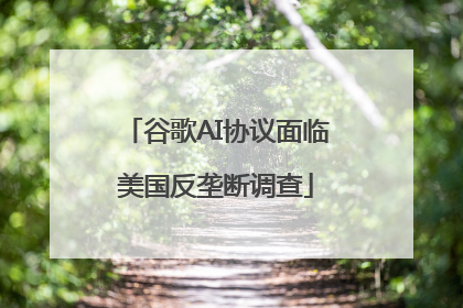 谷歌AI协议面临美国反垄断调查