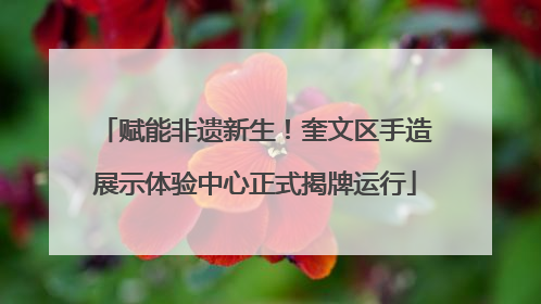 赋能非遗新生！奎文区手造展示体验中心正式揭牌运行
