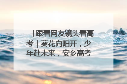 跟着网友镜头看高考｜葵花向阳开，少年赴未来，安乡高考首日的希望图景