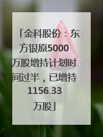 金科股份：东方银原5000万股增持计划时间过半，已增持1156.33万股