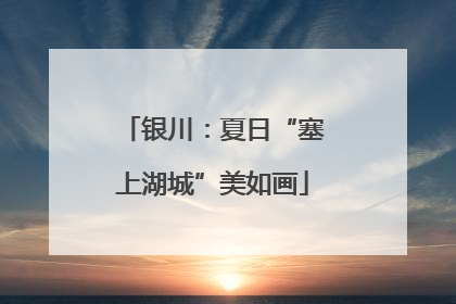 银川：夏日“塞上湖城”美如画