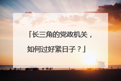 长三角的党政机关，如何过好紧日子？