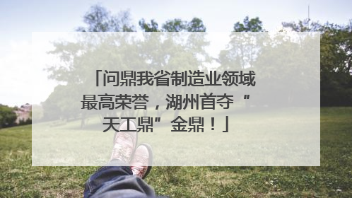 问鼎我省制造业领域最高荣誉，湖州首夺“天工鼎”金鼎！