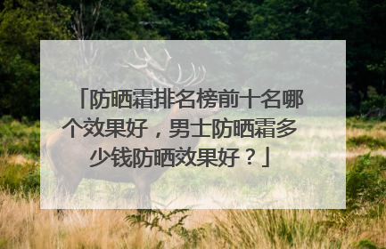 防晒霜排名榜前十名哪个效果好，男士防晒霜多少钱防晒效果好？