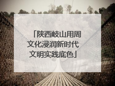 陕西岐山用周文化浸润新时代文明实践底色