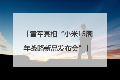 雷军亮相“小米15周年战略新品发布会”
