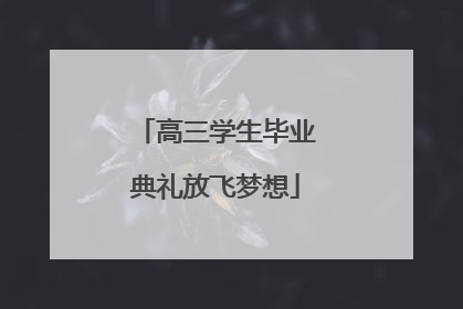 高三学生毕业典礼放飞梦想